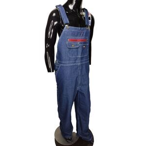Dickies Dark Blue Denim Durable Carpenter Bib Utility Overalls Men's Workwear
